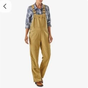 Patagonia All Seasons Hemp Canvas Bib Overall in Rattan Worn Wear Med Tall $119